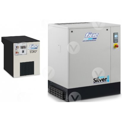 Компрессор винтовой New Silver NS 10 D (965 л/м, 10 бар, 7,5 кВт) с осушителем